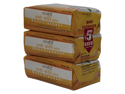 PATANJALI HALDI CHANDAN KANTI BODY CLEANSER-(3X1)