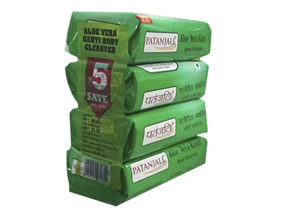 Patanjali Aloevera Kanti Body Cleanser-(4x1) 75 G