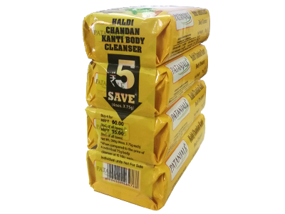 HALDI CHANDAN KANTI BODY CLEANSER-(4X1) 75 GM