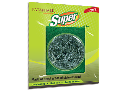 Patanjali Super Steel Scrub With Scrub Pad