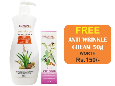 SAUNDARYA BODY LOTION (Get Anti WrinKle 50gm FREE**)