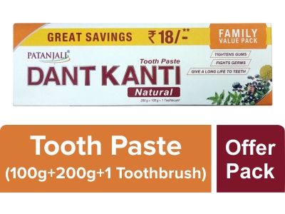 PATANJALI DANT KANTI NATURAL FAMILY VALUE PACK