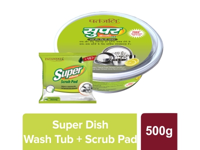 Patanjali Super Dish Wash Tub Plus Scrub Pad
