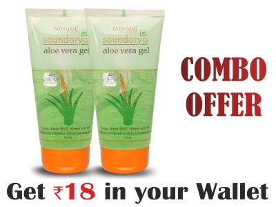 Patanjali Aloevera Gel Combo for Face, Skin & Hair 150 ML(Pack of 2) Rs 18  Off - Buy Online