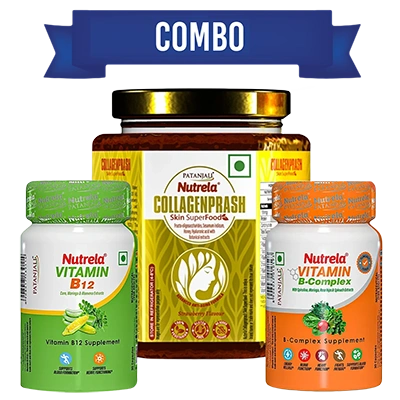 Combo-Nutela Collagenprash (400G) + Nutrela B12 Capsule (30N)  +  B-Complex (30N)