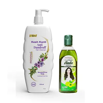 Combo-  Amla Hair Oil+Kesh Kanti Anti Dandruff Hair Cleanser (200+450)