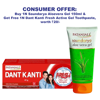 Saundarya Aloevera Gel (150ml) + Fresh Active Gel 20rs