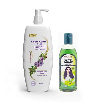 Combo-  Amla Hair Oil+Kesh Kanti Anti Dandruff Hair Cleanser (200+450)