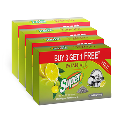 Patanjali Super Dish wash Bar-225 Gram B3G1 Free
