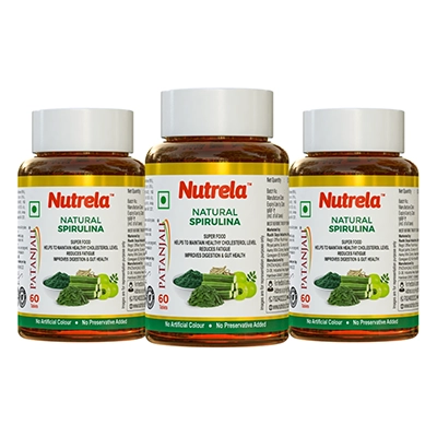 Patanjali Nutrela Natural Spirulina Tablets (pack of 3)