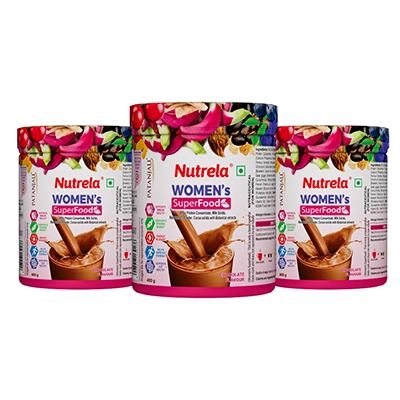 Patanjali Nutrela Women Superfood - Chocolate Flavor - 400g (pack of 3)