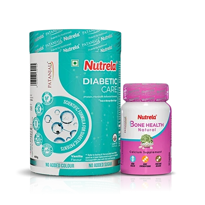 Combo Patanjali Nutrela Diabetic Care  + Bone Health (400G+30N)