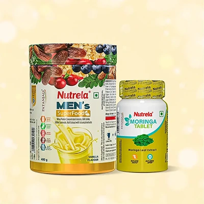 Combo Patanjali Nutrela Men'S Superfood + Moringa (400G+60N)