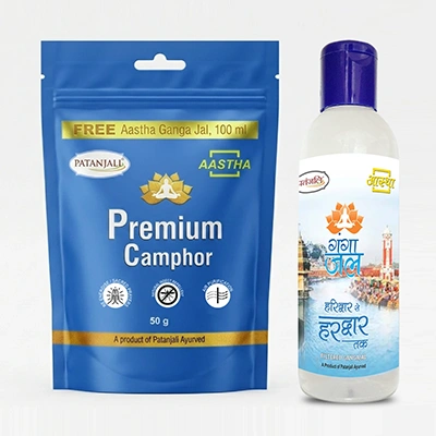 Aastha Premium Camphor-50 G Free Gangajal