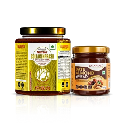 Patanjali Nutrela Collagenprash+ Dates & Almond Spread (400G+180G)