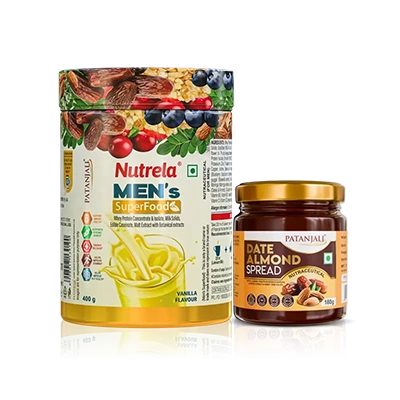 Patanjali Nutrela Men's Superfood + Dates & Almond Spread Combo (400G+180G)