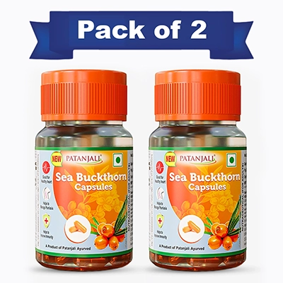 Patanjali Sea Buckthorn Oil Capsules - Pack of 2
