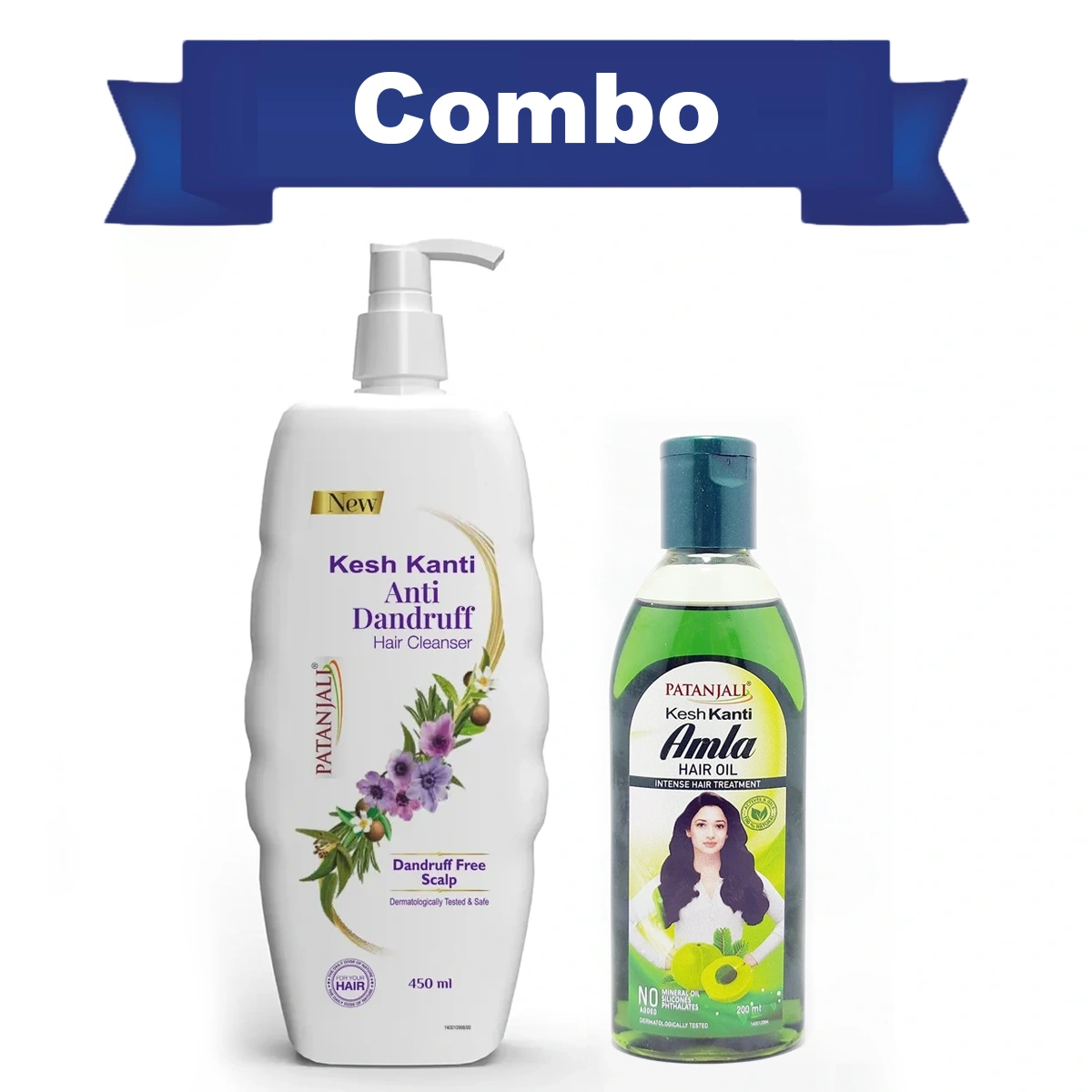 Combo-  Amla Hair Oil+Kesh Kanti Anti Dandruff Hair Cleanser (200ml+450ml)