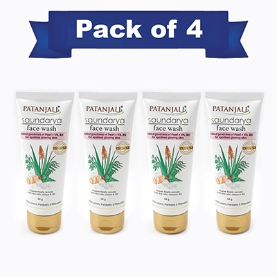 Patanjali Saundarya Face Wash 60 G (Pack Of 4)