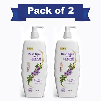 Patanjali Kesh Kanti Hair Cleanser A.Dandruff 450 ml (Pack Of 2)