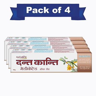Patanjali Dant Kanti Medicated Oral Gel 100 G (Pack Of 4)