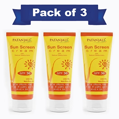Patanjali Sun Screen Cream SPF30 50 G (Pack Of 3)