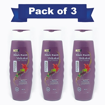 Patanjali Kesh Kanti Shikakai Hair Cleanser 180 ml (Pack Of 3)