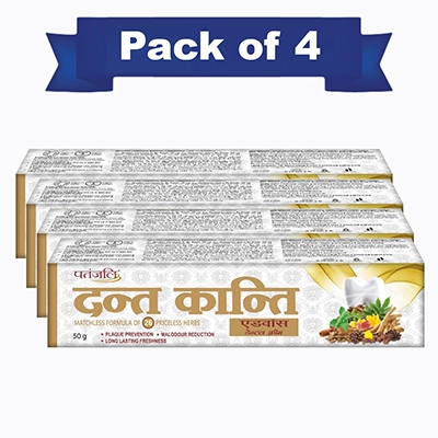 Patanjali Dant Kanti Dental Cream (Advance) 50-G (Pack Of 4)