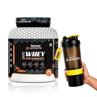 Patanjali Nutrela Sports Whey Performance (Choc-irish) + Free Shaker