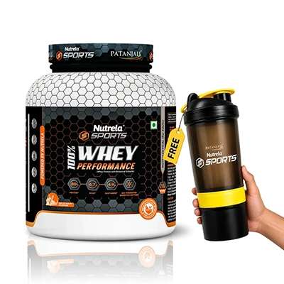 Patanjali Nutrela Sports Whey Performance (Malai- Kulfi) + Free Shaker