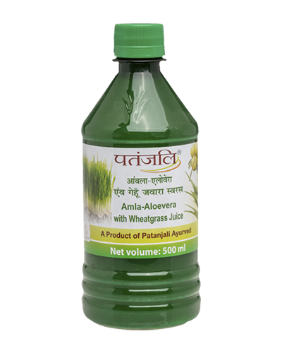 Patanjali Amla-Aloevera with Wheat grass 500 ml - Buy Online