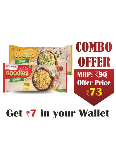 Combo- Atta Noodles Chatpata 240 gm+Atta Noodles Classic 240 gm- Rs 7 Off