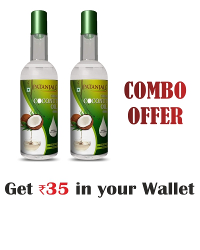 Patanjali 100% Pure Virgin Coconut oil 250ml Combo (pack of 2)- Rs 35 Off