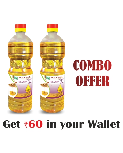 Pure Sesame oil 1 ltr (pack of 2)- Rs 60 Off