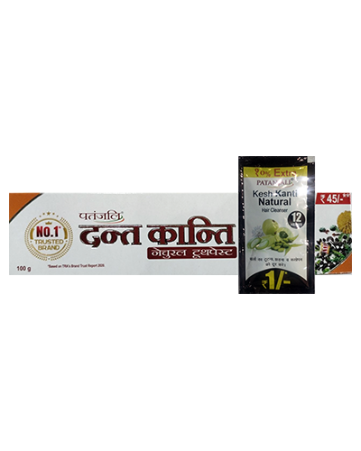 Patanjali Dant Kanti Natural 100g toothpaste with Sachet Rs 1