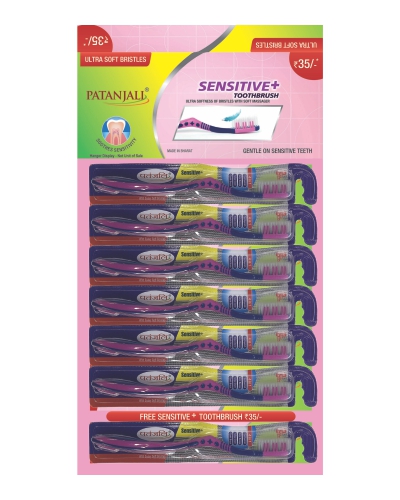 Patanjali Toothbrush Sensitive Plus 4x1-T(Hanger)
