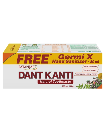 Patanjali Dant Kanti Natural 300g With Free Sanitizer 50ml