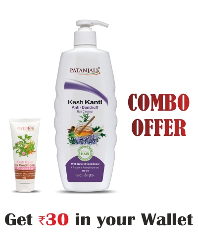 Kesh Kanti Combo- Conditioner Protein 100 ml+Hair Cleanser A. Dandruff 450 ML-  Rs 30 Off
