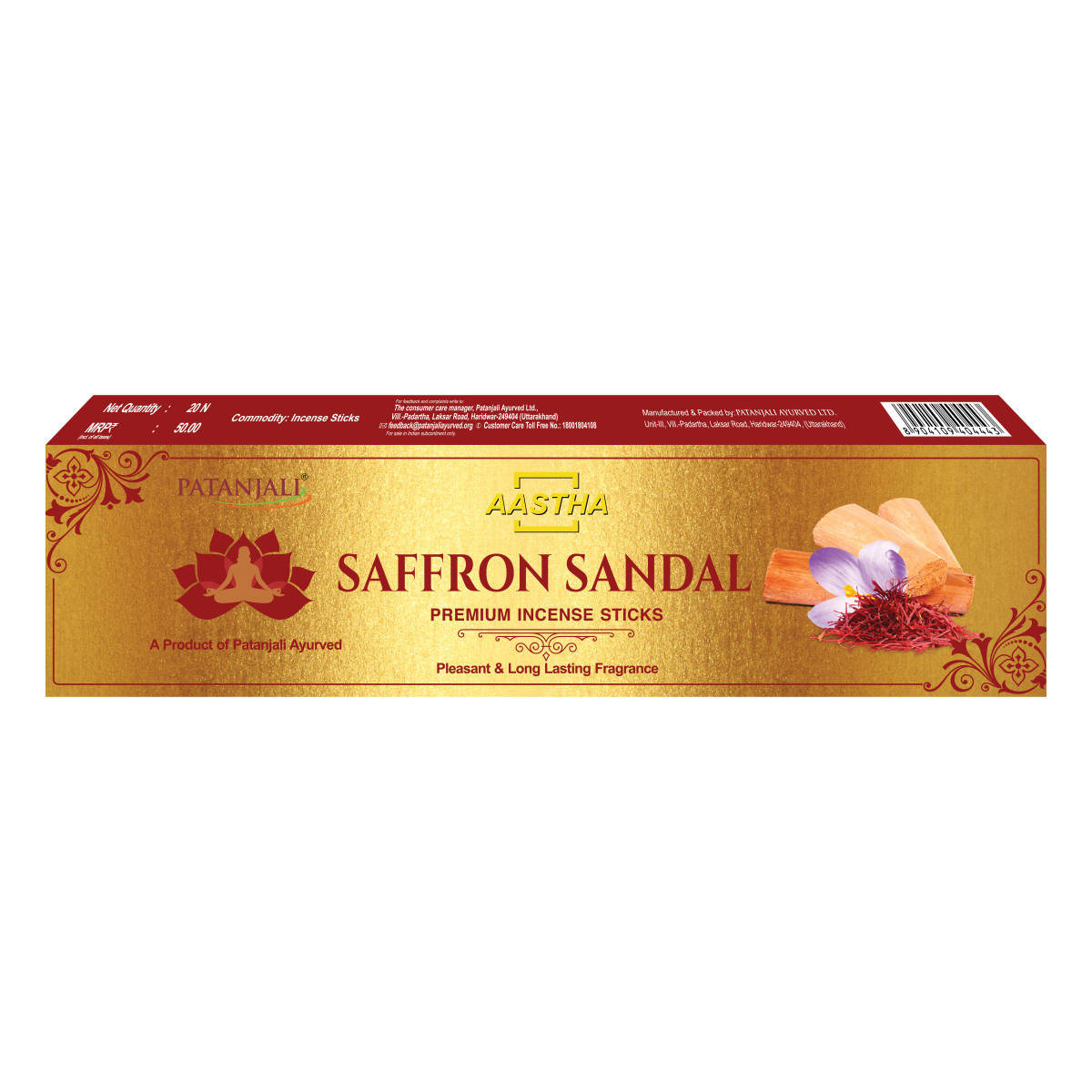Aastha Premium Agarbatti Saffron Sandal