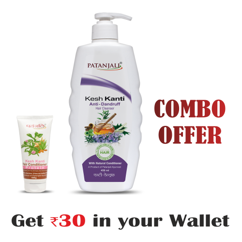 Kesh Kanti Combo- Conditioner Protein 100 ml+Hair Cleanser A. Dandruff 450 ML-  Rs 30 Off