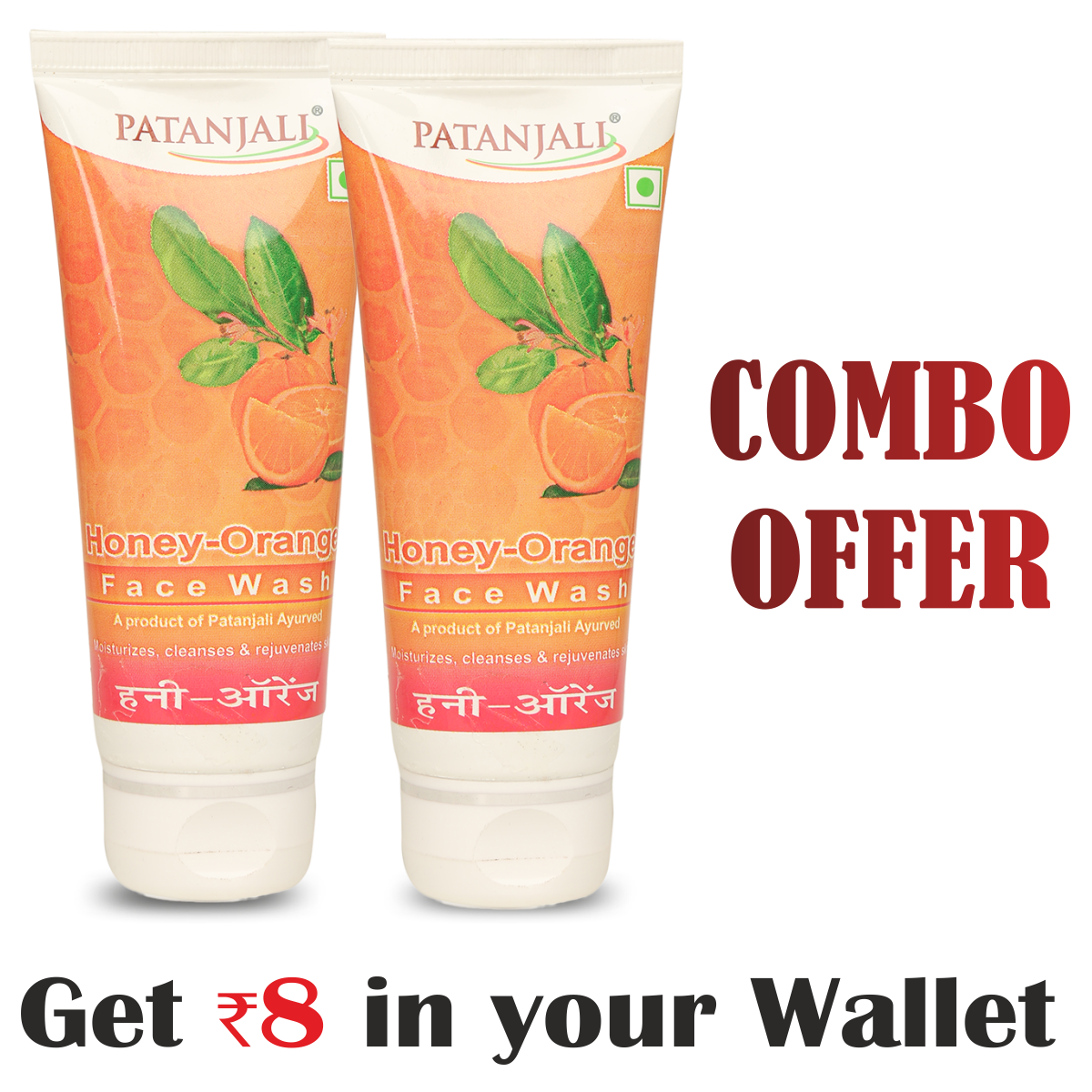 Combo- HONEY ORANGE FACE WASH 60 gm(Pack of 2)- Rs 8 Off