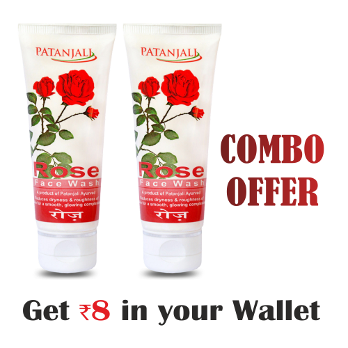 Combo-ROSE FACE WASH 60 gm(Pack of 2)- Rs 8 Off
