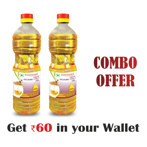 Pure Sesame oil 1 ltr (pack of 2)- Rs 60 Off