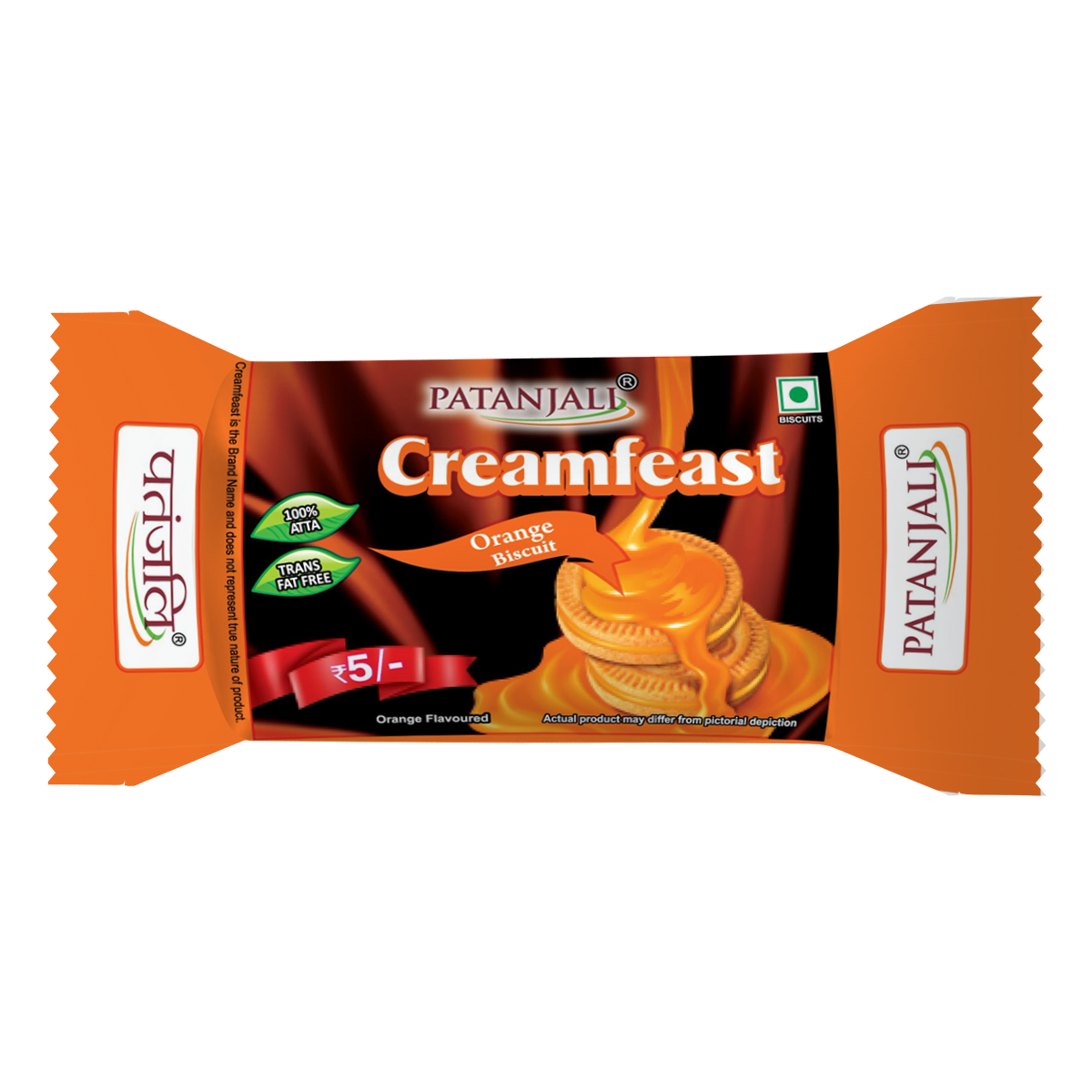 Patanjali Creamfeast Orange Biscuit