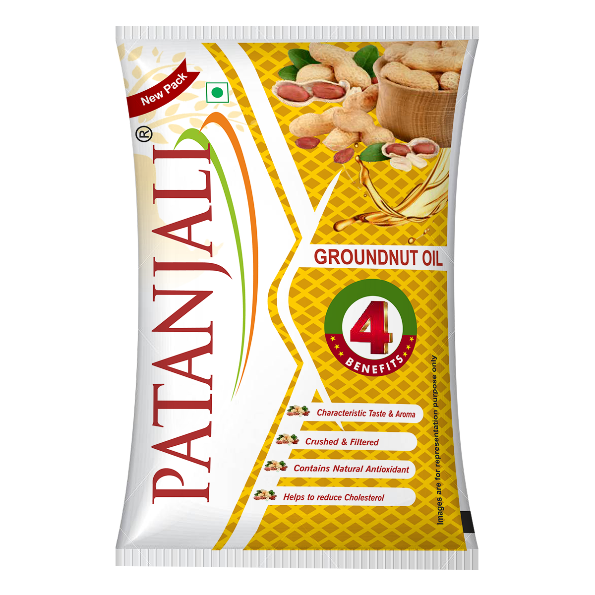 Patanjali Groundnut Oil Pouch