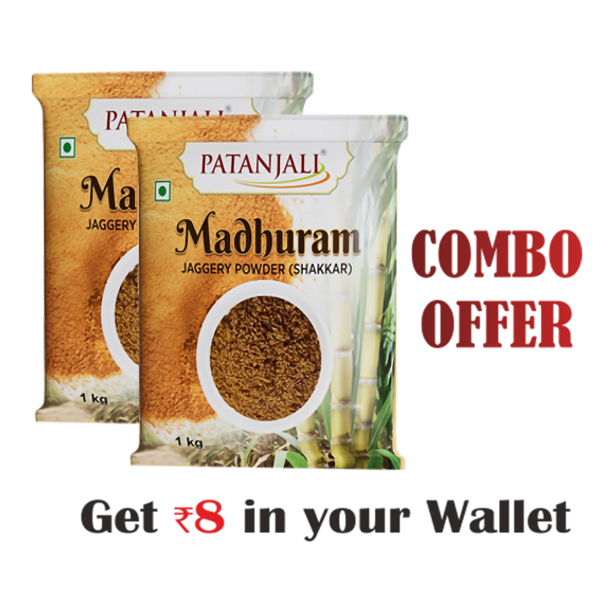 Combo- Madhuram sugar 1kg (Pack of 2) - Rs 8 Off