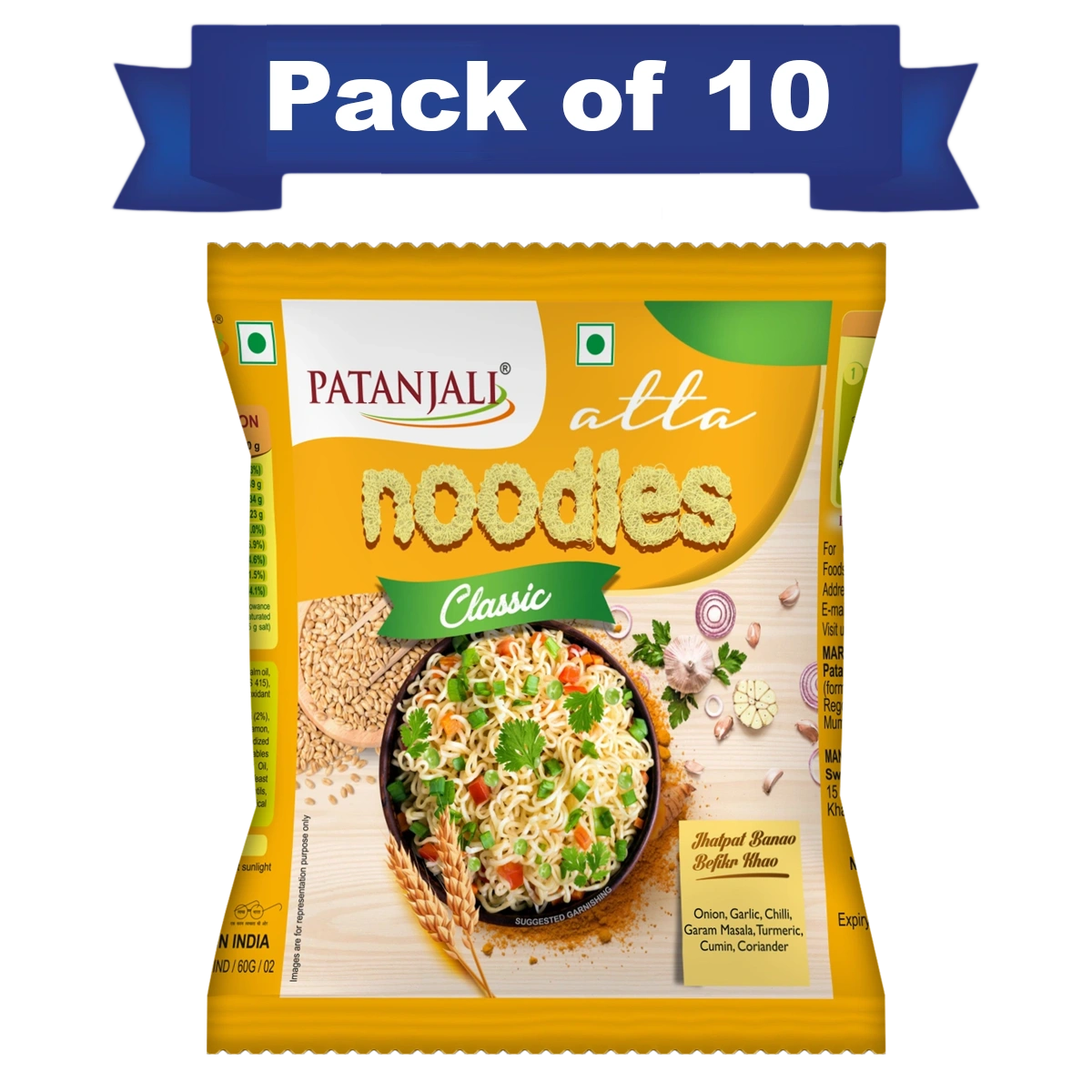 Pack of 10- Atta Noodles Classic 60gm- Rs 10 Off