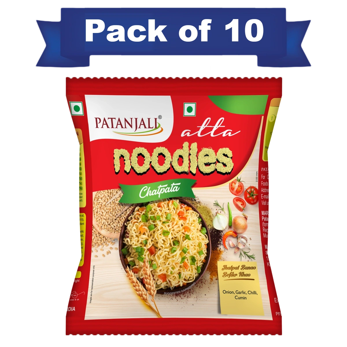 Pack of 10- Atta Noodles Chatpata 60gm- Rs 10 Off