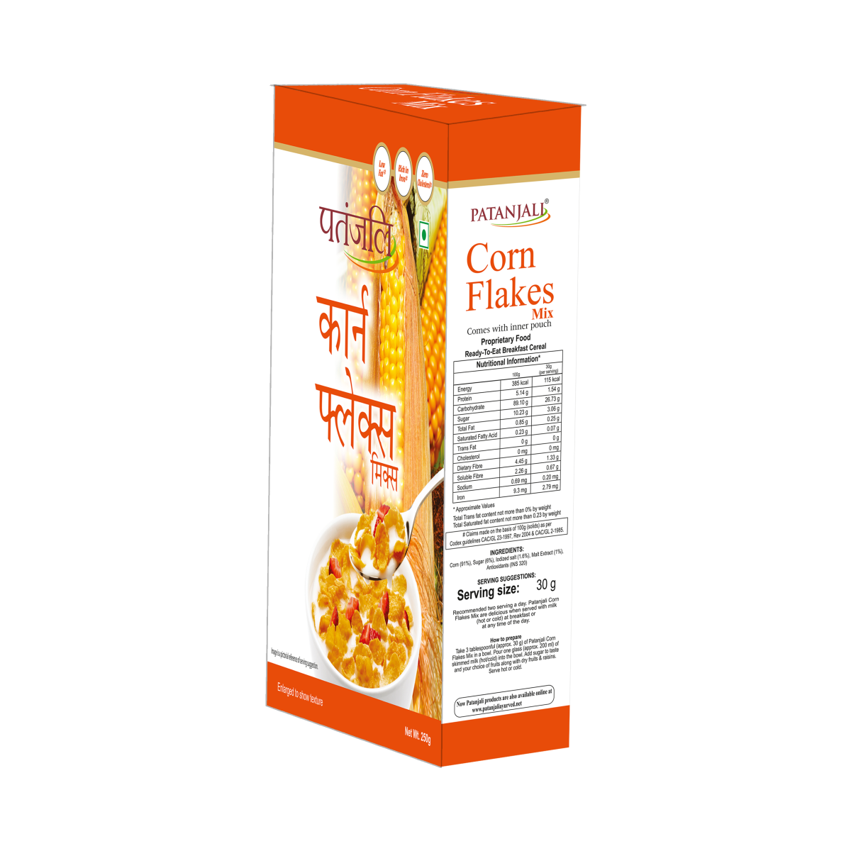 Buy Patanjali Corn Flakes Mix 250 g. Shop online Now!