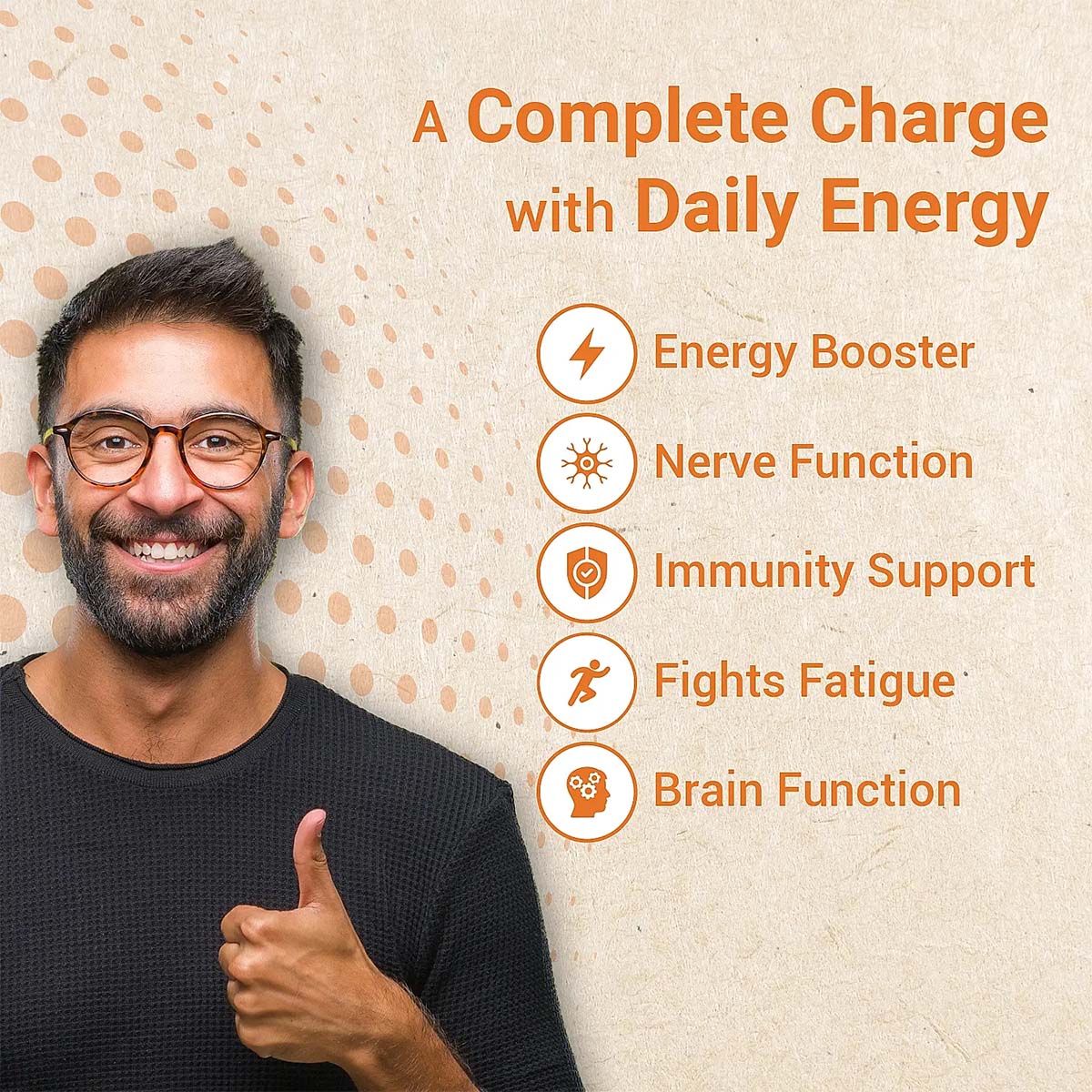 Patanjali Nutrela Daily Energy Organic B Complex Capsules (pack of 2